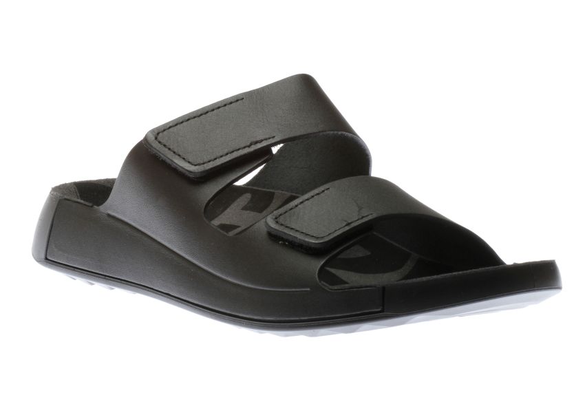 Foran dig talsmand Indkøbscenter Men's 2nd Cozmo Black Leather Double Strap Slide Sandal | Walking On A  Cloud USA