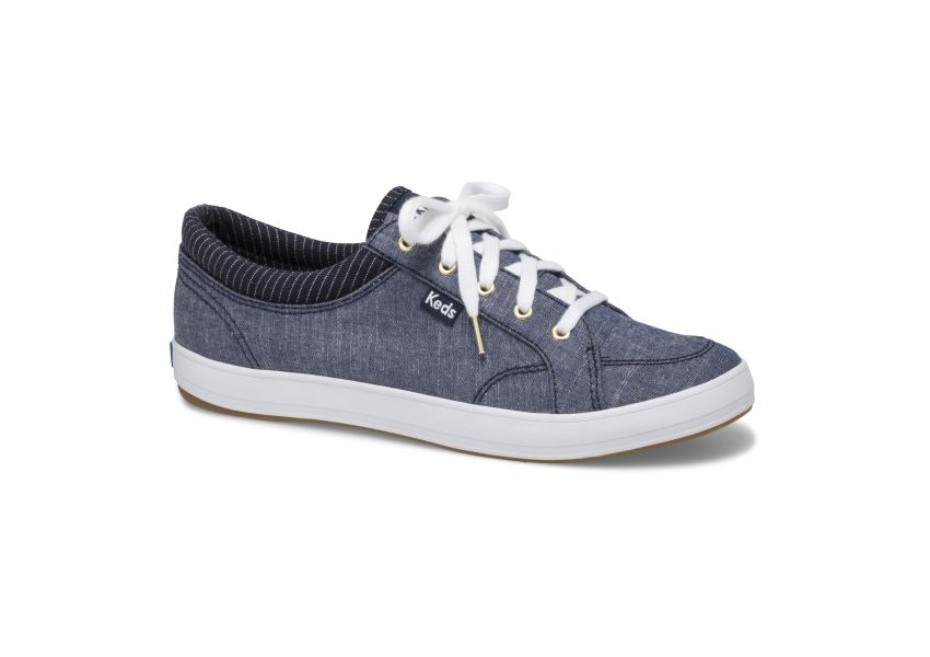 Center Chambray Navy by Keds at Walking On A Cloud
