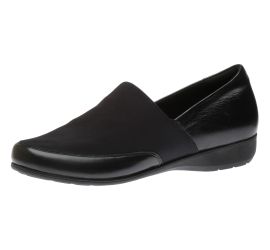 Abbey A-Line Black Slip-On Loafer