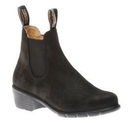 Blundstone 1960 - Women's Series Heel Black Nubuck Leather Boot