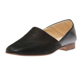 Pure Tone Black Leather Loafer