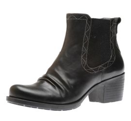 Aspect Black Leather Chelsea Heel Boot