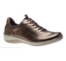 Kepler Platinum Perforated Leather Lace-Up Walking Shoe