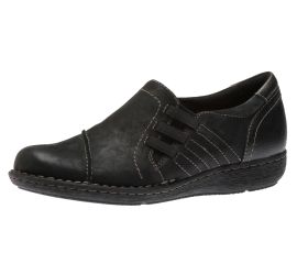 Tamara Teri Black Nubuck Leather Slip-On Shoe