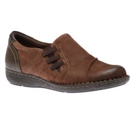 Tamara Teri Bark Brown Nubuck Leather Slip-On Shoe