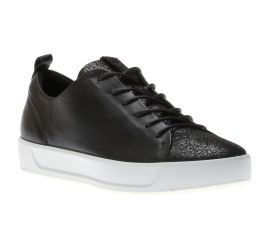 Soft 8 Black Shimmer Lace-Up Sneaker