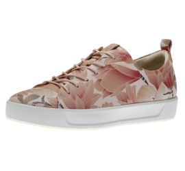 Women's Soft 8 Rose Dust Leather Lace-Up Sneaker