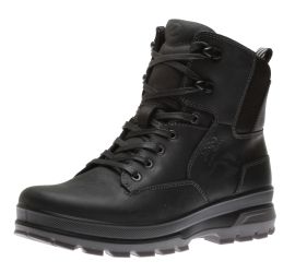Track 25 Black Leather Mid Boot