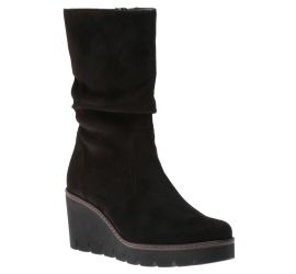34.781.40 Black Wedge Slouch Mid-Calf Boot 