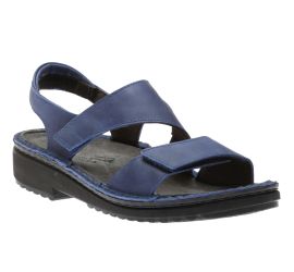 Enid Blue Leather Snadal