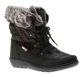 Snowflake Black Lace-up Winter Boot 