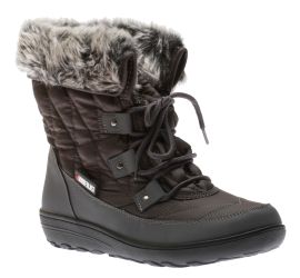 Snowflake Grey Lace-Up Winter Boot 