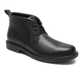 Johnson Black Leather Chukka Boot