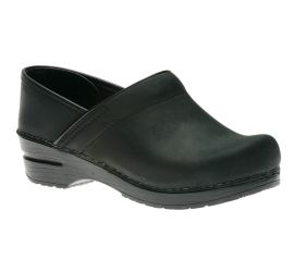 Professional Oiled Black Leather Clog