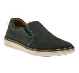 McGuffey Perforated Navy Leather Slip-On Sneaker 