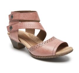 Abbott Pink Leather Cuff Strap Sandal