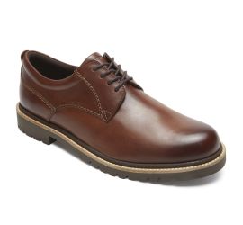 Marshall Dark Brown Leather Plain Toe Oxford Dress Shoe