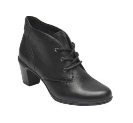 Rashel Black Leather Ankle Chukka Boot